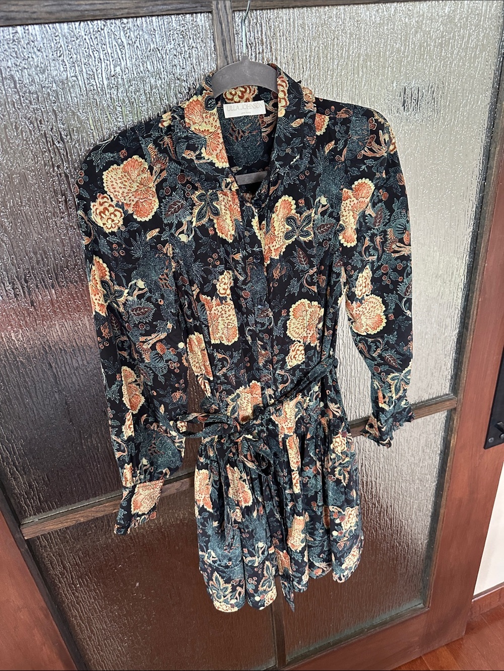 ULLA JOHNSON
SIMONA SILK LONG SLEEVE MINI DRESS IN NUIT size O New! - Picture 11 of 15